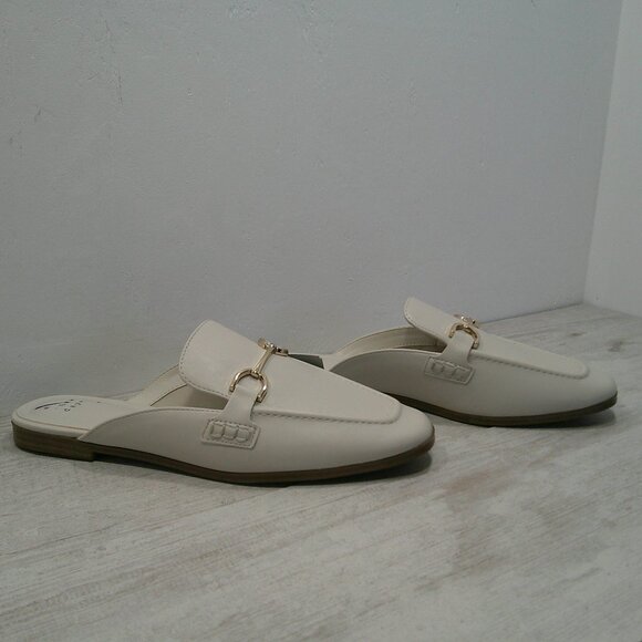 Women's Sandy Mule Flats Minimalist Slides with Gold Bit Size 9 M - Picture 8 of 11